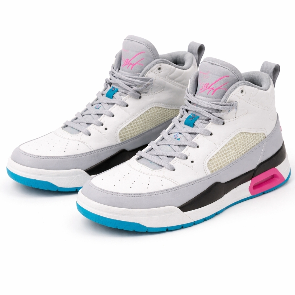 Nike Air Jordan Flight 9 White Gray Teal Pink Men’s Size 7.5